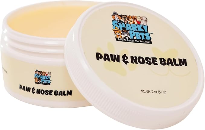 Snarky Pets Nose & Paw Balm for Dogs & Cats - Dog Nose Balm, Natural Moisturizer for Crusty & Chapped Noses, Dry Pads - Safe, Unscented, Lickable, Organic Healing Ointment, 2 oz Jar treatment for dogs