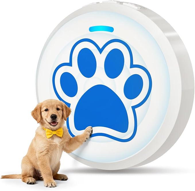 ChunHee Dog Door Bell - Bell for Dogs to Ring to Go Potty with 28 Ringtones & Adjustable Volume | Chew-Proof & 30-Second Setup Dog Door Bells for Potty Training| Teach Puppies to Signal Go Outside