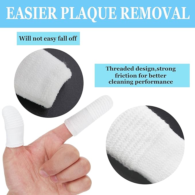 20 PCS Dog Toothbrush Pet Toothbrushs Finger Toothbrushs cat Too thbrush Washable & Comfortable & Durable 1 Set for 2 Fingers(20)