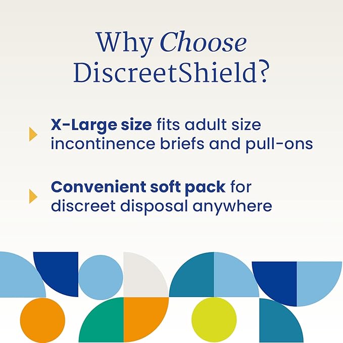NorthShore DiscreetShield Disposal Bags for Adult Diapers, 75-Count, Opaque Navy, Scented, Easy-Tie Handles