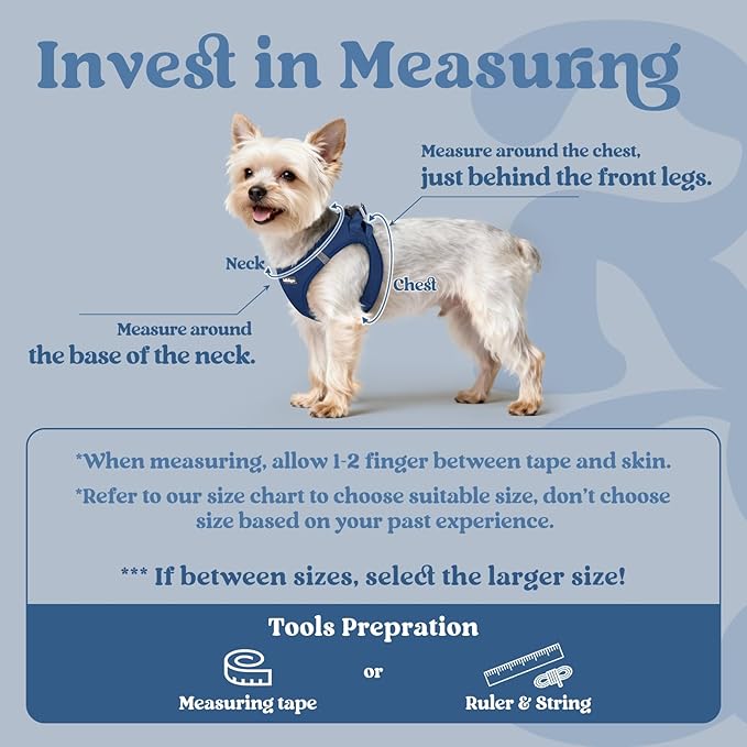 rabbitgoo Small Dog Harness, Step-in Soft Mesh Puppy Vest with Safety Buckle, Breathable Reflective Pet Harness for Extra Small Dogs, Navy Blue XXS
