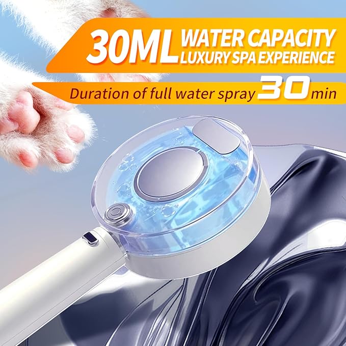 3 in 1 Cat Steam Brush, Self-Cleaning Anti-Static Pet Spray Hair Removal Comb for Cats with Release Button and Tank, Rechargeable Steam Brush for Shedding, Massage and Cleaning