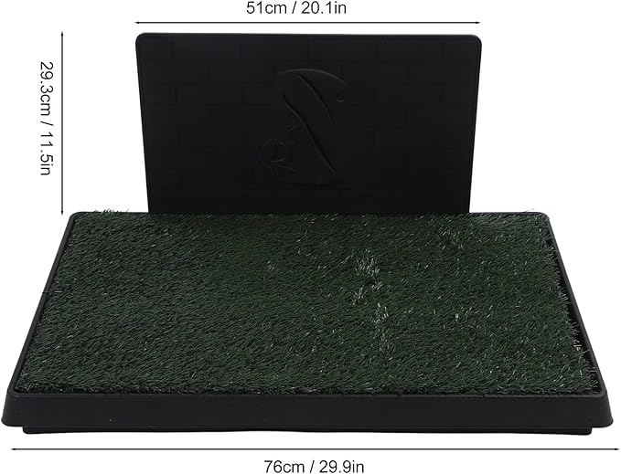 Grass Pad for Dogs, Fake Grass Potty Tray Compact Portable Three Layer Leak Proof Design Easy to Clean Realistic, Dog Pee Grass for Indoor Outdoor Potty Training Toilet