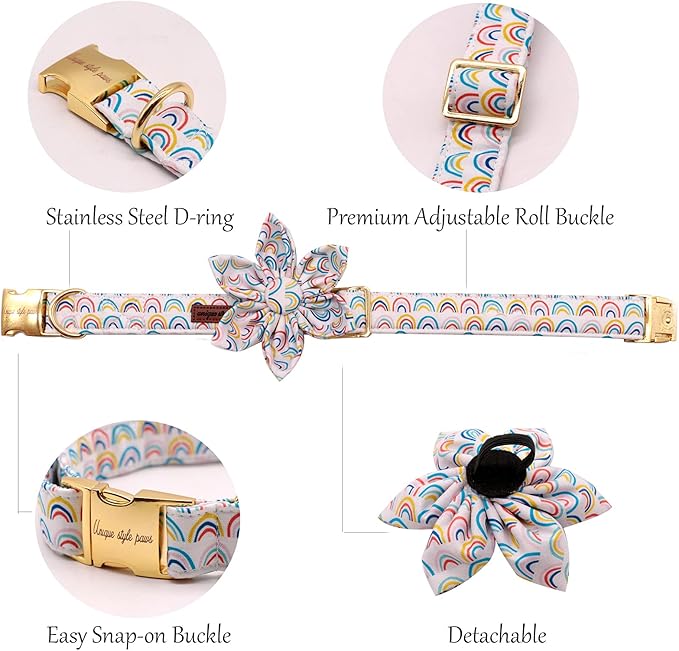 Unique style paws Cotton Dog Collar with Bow Christmas Puppy Collar with Red Green Plaid for Small Medium Large Boys Girls Dogs