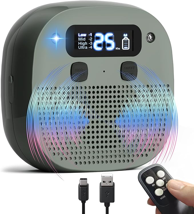 Anti Barking Device with Remote Control, 5 Modes & 2000 mAh Rechargeable Ultrasonic Dog Barking Control Devices, 50Ft Bark Box to Stop Dog Barking, Waterproof Bark Deterrent Device for Indoor Outdoor