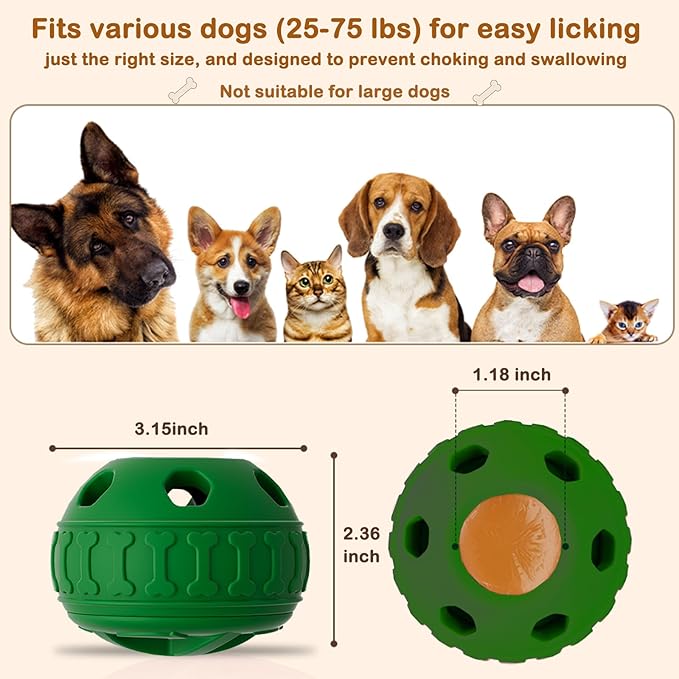 CUTENNIOU 2 in 1 Interactive Dog Toy and Silicone Tray with Lid, Dog Enrichment Toys for Large Dogs 25-75 lbs, Freezable Dogs Chew Toy to Keep Them Busy, Frozen Treat Dispensing for Slow Food Training