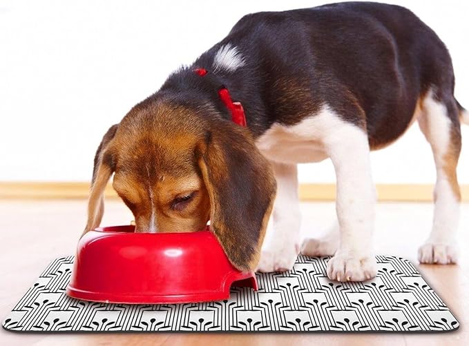 Bohemia 16 * 24 inch Dog Cat Pet Feeding Mats - Waterproof, Absorbent, for Food and Water Bowls