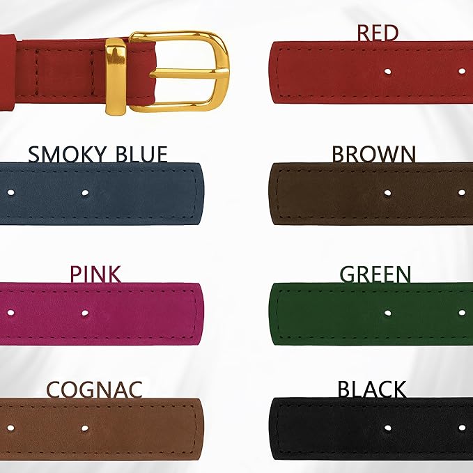 Leather Dog Collar - Heavy Duty Adjustable Soft Padded Pet Collars for Small Medium Large Dogs Breed - Black Green Brown Pink Red Blue (Brown, XL, 19"-24" Neck Fit)