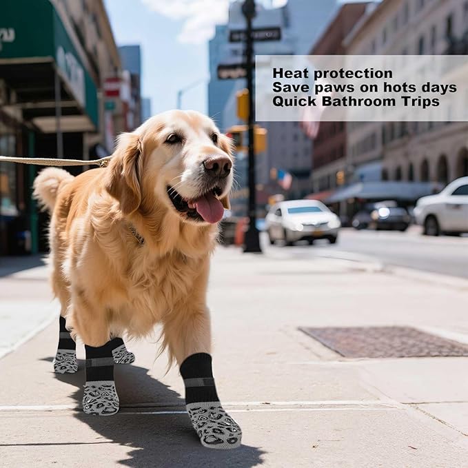 Premium Non-Slip Dog Socks for Hardwood Floors - Extra-Thick Grip That Works Even When Twisted - Prevents Licking, Slipping, and Great for Dog Paw Protection - (Size X-Small) (X-Small)