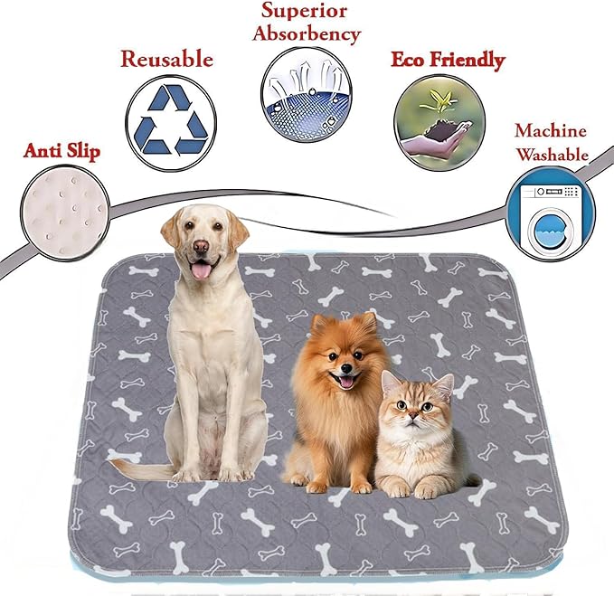 Puppy Pads with pheromones, 2026 Upgraded Washable Puppy Pads for Dogs & Cats, Pee Pad - Leak & Odor Waterproof, Non-Slip Base, Easy to Clean & Reusable (Brown-A, L: 31.5" × 35.4")
