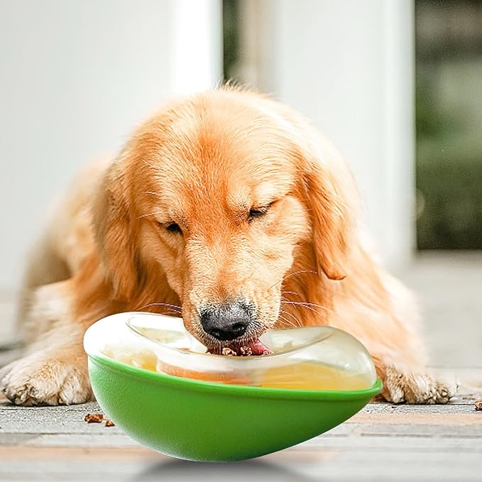 Slow Feeder Dog Bowls, Dog Puzzle Toy, Dogs Enrichment Toys, Rewarding Dogs Treat Dispensing Ball Leaking Food Puzzle Feeding for Slow Feeding Mental Exercise Cats Activity Ball