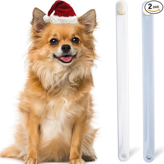 Small Dog Toothbrush, Cat & Puppy Tooth Brushing Kit, Ultra Soft & Mini Head Teeth Brush for Kitten & Tiny Pet, Doggy Toothbrushes Deep Dental Clean, 2 PCS, Graywhite