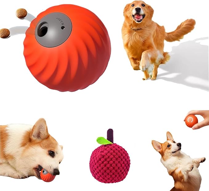 Interactive Dog Treat Ball, 2-in-1 Puzzle Toy & Slow Feeding Treat Dispenser, Engaging Pet Activity Category for Exercise Mental Stimulation Indoor Outdoor Playtime Boredom Training Chewing Puppy Dog