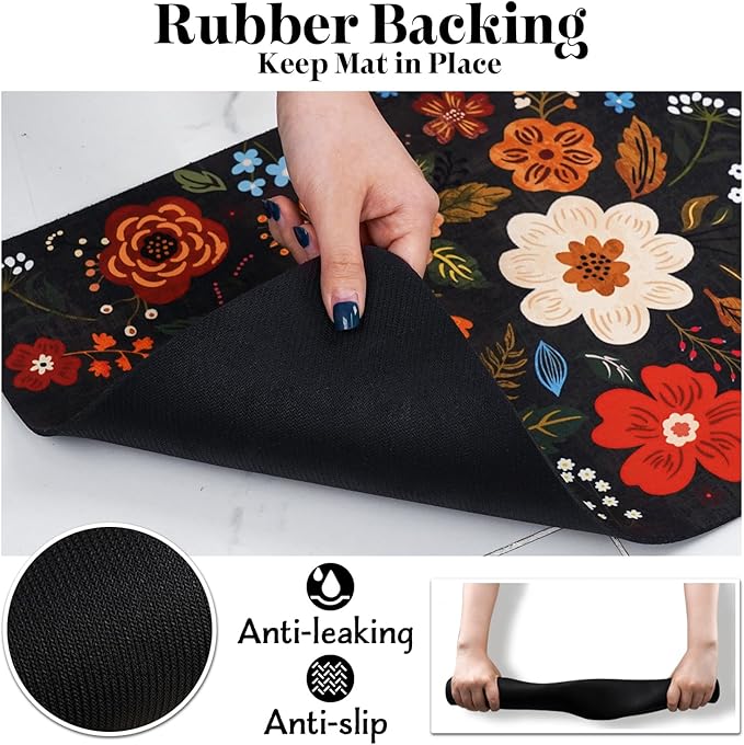 Dog Food Mats for Floors, Absorbent Quick Dry Pet Cat Food Mat, Dog Bowl Mats for Food and Water Dispenser Mat, Eco-Friendly Dog Accessories Pet Supplies 12"x20"