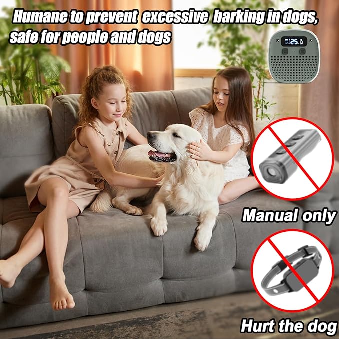Anti Barking Device with Remote Control, 5 Modes & 2000 mAh Rechargeable Ultrasonic Dog Barking Control Devices, 50Ft Bark Box to Stop Dog Barking, Waterproof Bark Deterrent Device for Indoor Outdoor