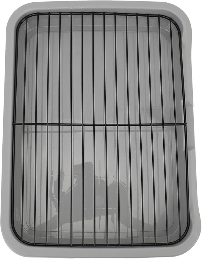 Jspondivague Dog Training Toilet with Removable Mesh Tray, Puppy Potty Training Tray for Small Medium Dogs, Sturdy Stable Structure Prevents Tipping, Indoor Dog Litter Box with Shovel and Net F