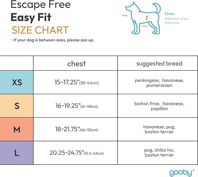 Gooby Escape Free Easy Fit Harness - Orange, X-Small - No Pull Step-in Patented Dog Harness with Quick Release Buckle - Perfect On The Go No Pull Harness for Small Dogs or Medium Dog Harness