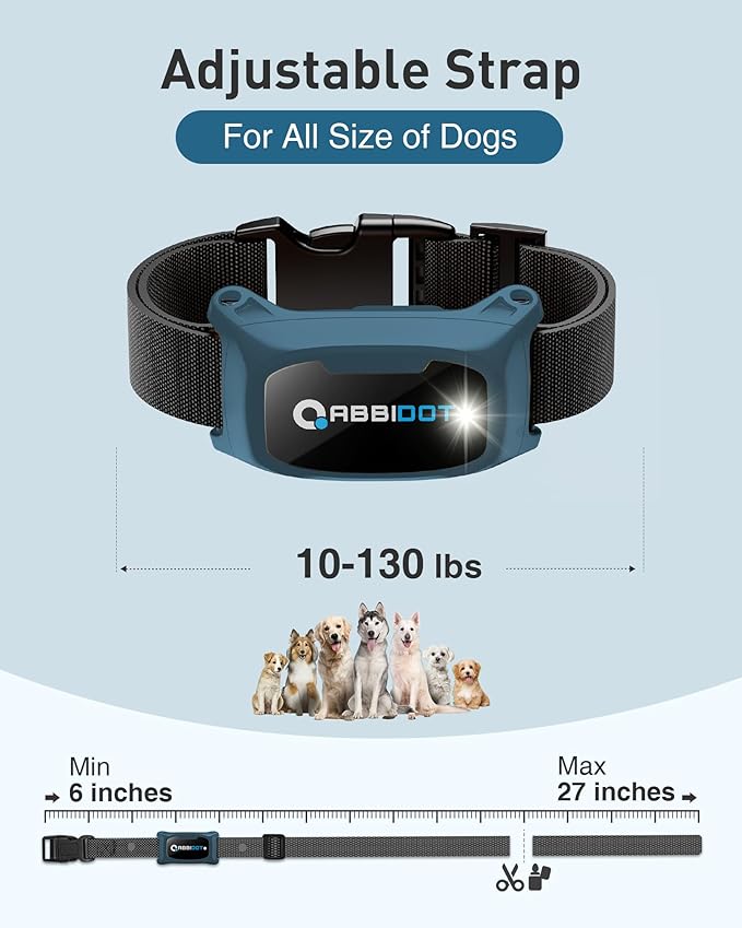 ABBIDOT Dog Shock Collar - 3500FT Dog Training Collar with Remote，IPX7 Waterproof & 4 Training Modes, Safety Lock & Night Vision Light，Rechargeable E-Collar for All Breeds