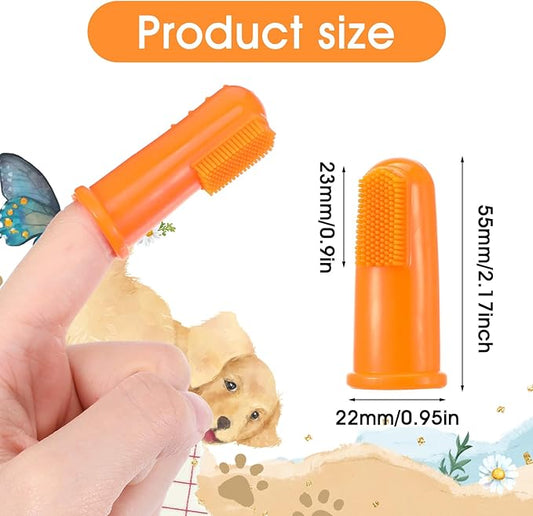 64 Packs Dog Toothbrush Soft Finger Brushes Pet Finger Easy Teeth Cleaning Dog Tooth Oral Care Pet Dental for Small Cats and Puppy