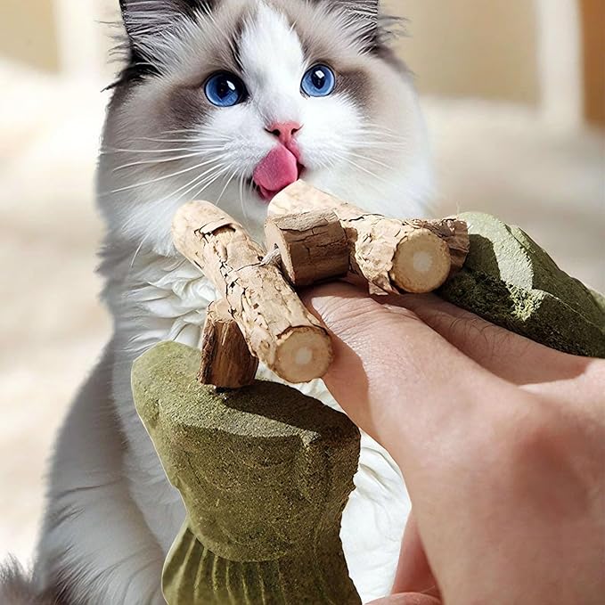Purrident - Fix Cat Dental Health - Natural Dental Chew for Cats, Fishbone Shape Cat Teething Toy with Catnip, Durable Feline Tooth Care Tool for Indoor & Adult Cats (3PCS-B)