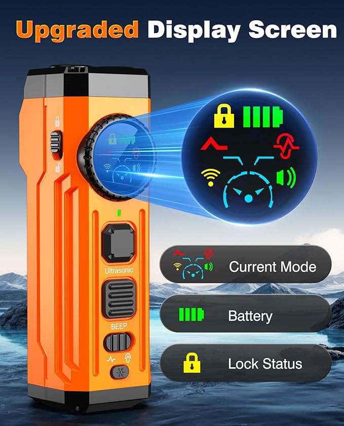 Dog Bark Deterrent Devices,Upgraded Smart Display Anti Barking Device for Dogs, 3X Bark Shield with Screen & Flashlight, Rechargeable Dog Barking Silencer for Indoor & Outdoor Use