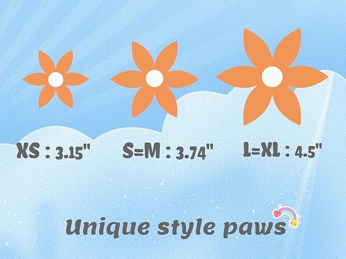 Uniqe Style Paws Christmas Grid Dog Collar, Female or Male Adjustable Puppy Collar with Flower, Durable Floral Pattern Pet for Medium Dogs