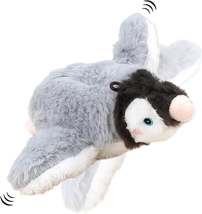 Interactive Chirping Bird Cat Toys - Cat Penguin Toy, Flying Birds Cats Toy with Flapping Wings, Realistic ElectricPenguin Pet Plush Toys, Relieving Boredom Flying Bird Cat Toys for Indoor Cats