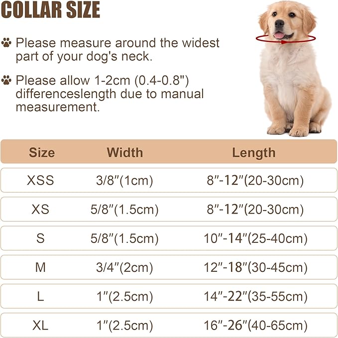 Reflective Dog Collar with Buckle Adjustable Safety Nylon Collars for Small Medium Large Dogs, Sky Blue XS