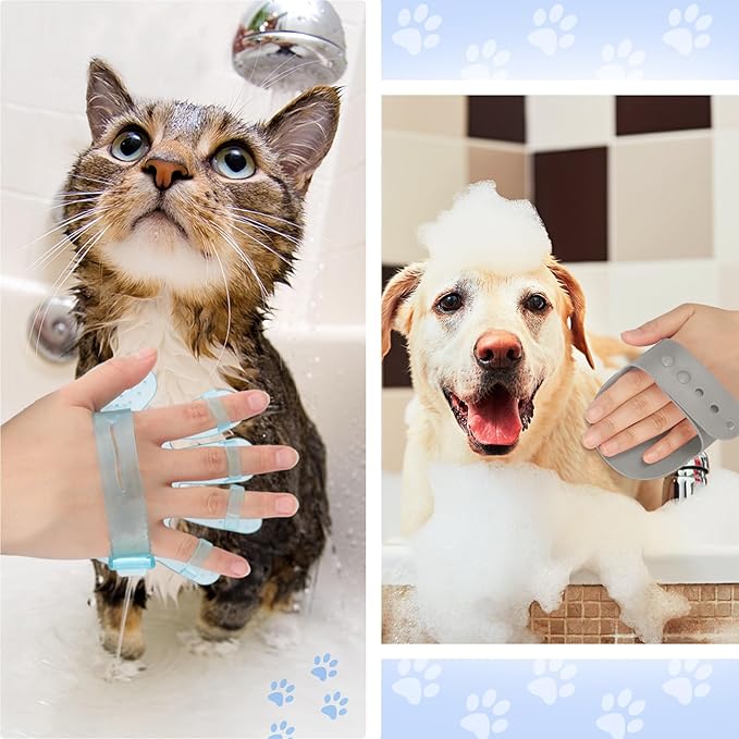 Yaomiao 9 Pcs Dog Grooming Brush Shedding Kit Self Cleaning Slicker Dog Brush Shedding and Flea Comb Nail Clippers and File Pet Grooming Brush with Adjustable Strap Scissors for Cat Pet (Classic