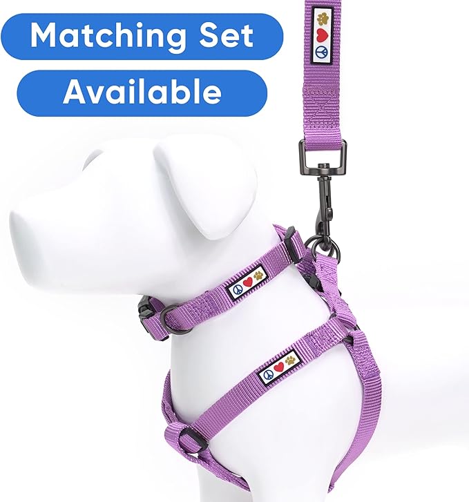Pawtitas Personalized Dog & Puppy Harness Medium Orchid Custom ID Tag Adjustable No Pull Vest