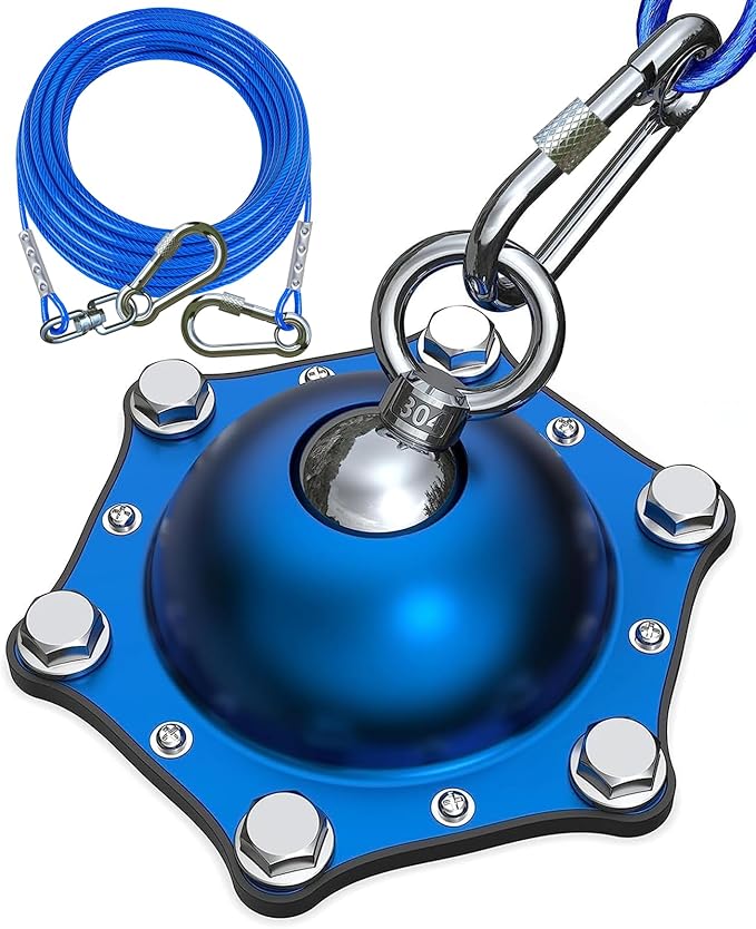 TOPKNOT Dog Tie Out Cable and Stake,(up to 200lbs) 360°Swivel Dog Run- No Tangle,with 20FT Heavy Duty Tie Out Cable for Dogs,Runner for Yard,Ideal for Outdoor Camping