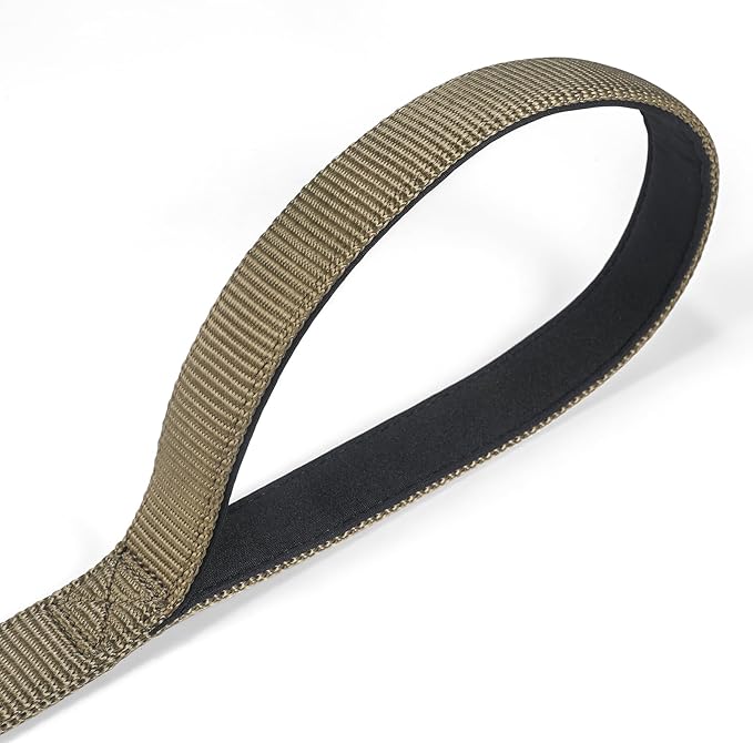 Advanced Short Dog Leash with Soft Padded Handle and Heavy-dutyClip & Nylon - 12 Inches Lead for Large and Medium Breed Dogs Daily Use. (Military Green, 12 Inches)