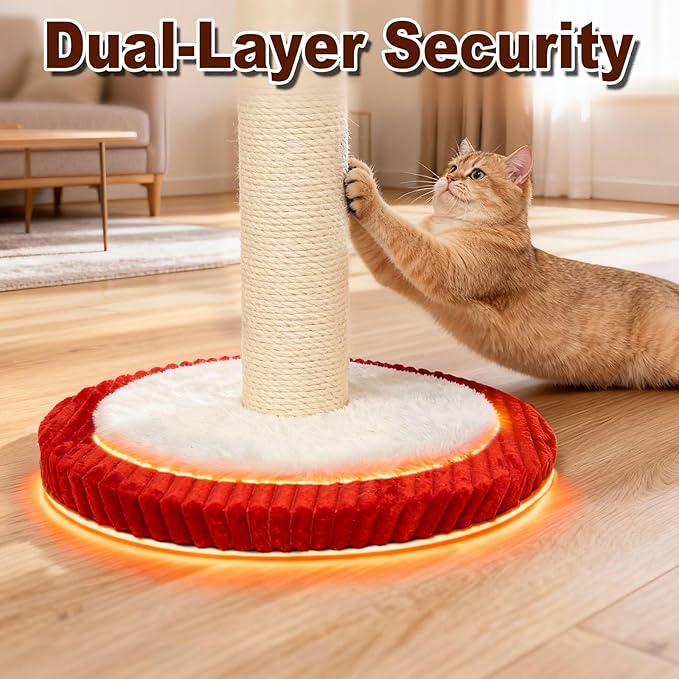 Merry-Go-Round Cat Scratching Post & Interactive Cat Toy | 39" Very Tall Scratcher with Rotating Top for Indoor Cats, for Kittens to Large Adults