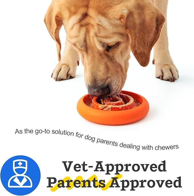 Pawnana Slow Feeder Lick Mat for Dogs - Keep Them Busy - Natural Rubber Dog Frozen Treat Toys - Durable Interactive Enrichment Toys - Licking Dish for Dog De-Stressing, Blue