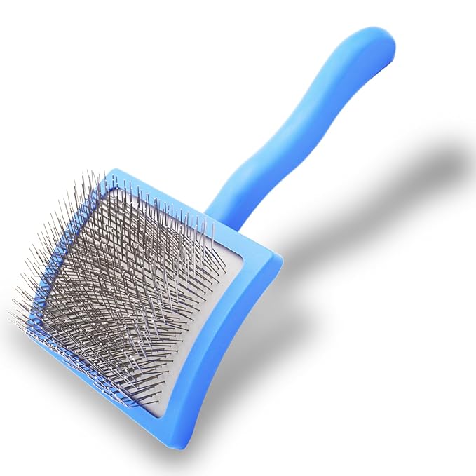 Slicker Brush for Dogs, Professional Pet Doodle Grooming brushes for Goldendoodles, Labradoodles, Poodles - Long Pin Detangler for Dematting dog slicker brush - Large