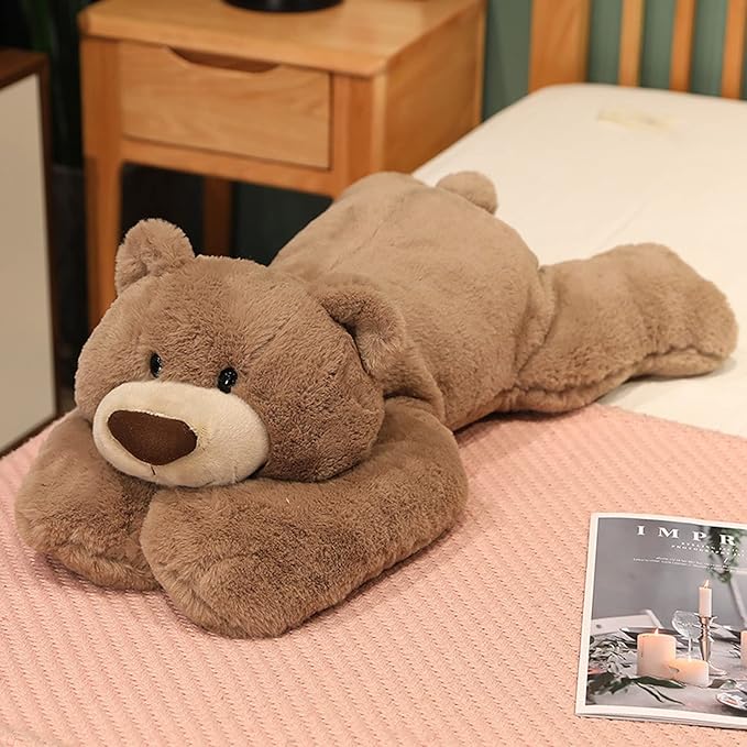 ronivia Weighted Stuffed Animals, Weighted Bear Stuffed Animal Toy Cute Brown Bear Plush Pillow Weighted Plush Animals Toy, 11.8"