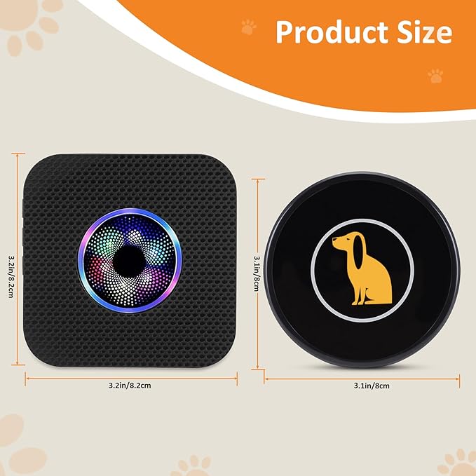Ownpets Smart Dog Door Bell, Wireless Doorbell for Potty Training to Go Outside,1000Feet Range, Waterproof Touch Button, 55 Melodies