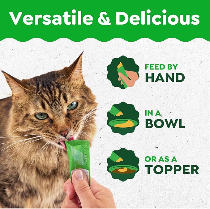 Greenies Feline Smart Purees Healthy Indoor and Skin & Fur Health Lickable Cat Treats, with Real Chicken, with Real Salmon, 0.49 oz. Tubes, 40 Count