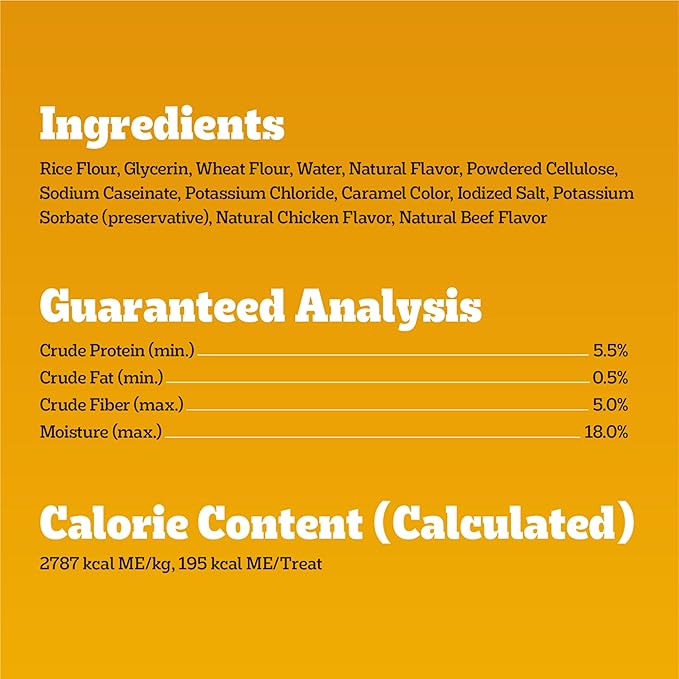 Pedigree Twisty Chews Medium/Large Long-Lasting Dog Treats Chicken & Beef Flavor, 9.17 oz. Pouch (4 Count, Pack of 5)