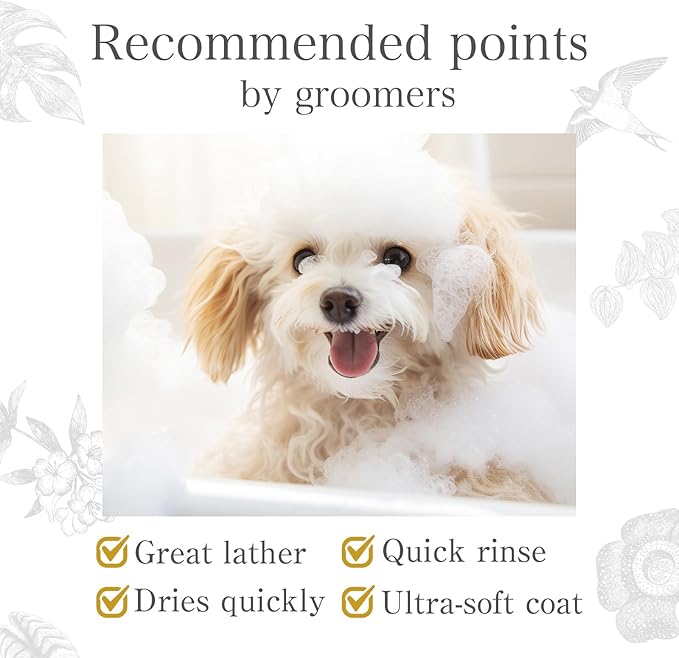 Shampoo for Dogs & Cats – Natural Swiftlet Nest & Collagen, Soothes Sensitive Skin, Reduces Itching & Shedding, Hydrating & Cleansing Pet Wash, 4 oz