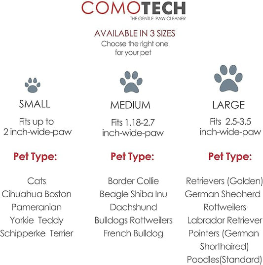 Professional 7 in 1 Dog Paw Cleaner for Dogs & Cats - Includes 1 Portable Paw Washer, 1 Bath Brush, 2 Dog Toothbrushes and 3 Absorbent Towels Note: Fits Paws up to 2 Inches Wide (Small, Grey)