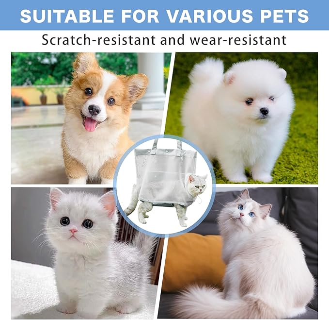 Cat Bag Cat Carrier Soft Cats Carrier, Pet Carriers for Walking with Feet Exposed, Ventilation Openings That Allow the Head and Tail to Protrude, For Kittens and Puppies Weighing up to 10 Pounds Beige