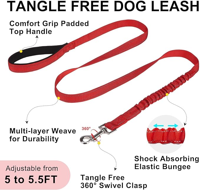 BEAUTYZOO Dog Harness for Small Dogs, No Pull Dog Harness and Leash Set, Soft Escape Proof Puppy Vest Harness with Handle, Reflective Lightweight Step in Harness for Girl Boy Dogs, Red XS