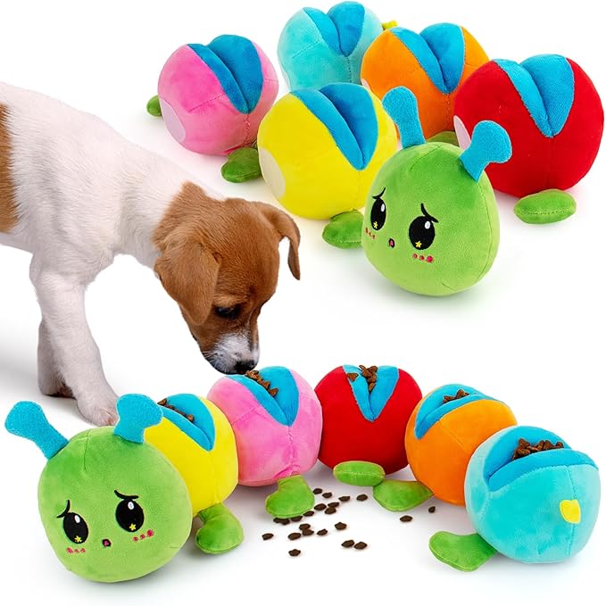 Dog Snuffle Toy - Detachable Puzzle Enrichment for Medium Small Dogs, Squeaky Sniffle Interactive Treat Game for Foraging Training, Boredom and Mental Stimulation