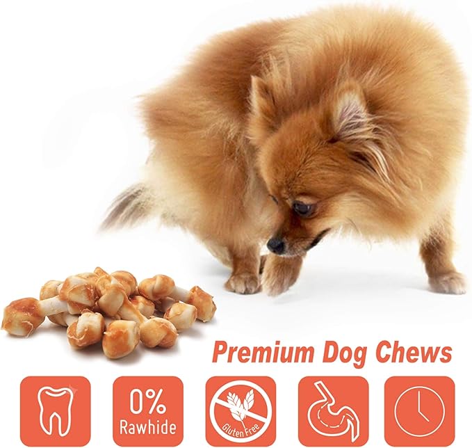 LuvChew Premium Dog Bones, Rawhide-Free, Made with Real Chicken and Wholesome Vegetables, Made with Limited Ingredients (Large 2pcs/Pack)