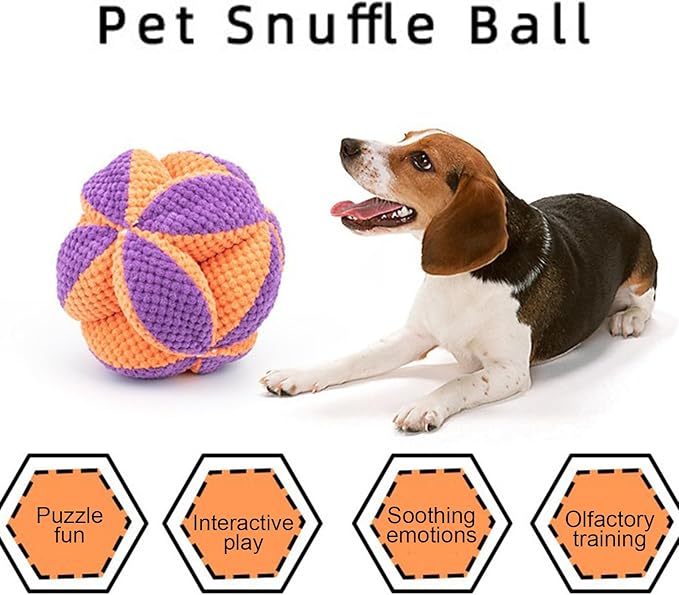 Dog Puzzle Ball – Enrichment Slow Feeder-Toy, Bite-Resistant Treat Dispenser | Interactive Dog-Toy for Small to Medium Breeds, Mental Stimulation and-Foraging Play, Chew-Resistant Fun for Puppies