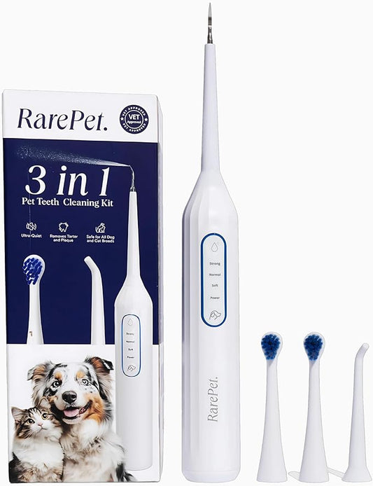 Canivet Silent Sonic Plaque & Tartar Remover for Dogs – Ultra-Quiet Dental Cleaner with Scaler, Toothbrush Heads, Water Flosser Rechargeable, Small & Large Dog Friendly