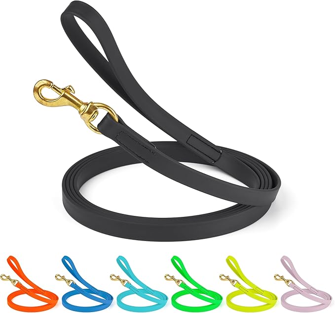 Viper Biothane Working Tracking Lead Leash Long Line for Dogs 2 Colors and 6 Sizes,Black, 3/4" x 33ft