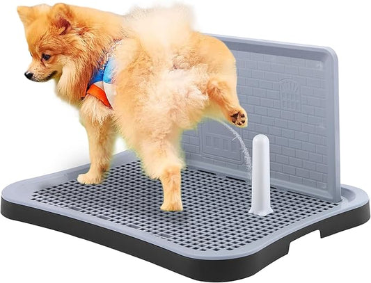 Indoor Dog Potty, Puppy Changing Pee Pad Holder Tray Training with Splash Guard for Small Dogs Toilet Indoor Outdoor, Waterproof Easy Clean ，20" L x 15.1" W x 10.7" H