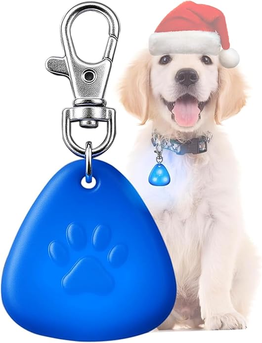 QUELIEN LED Dog Safety Pendant – Night Visibility, Durable, Long Battery Life, Easy Clip-on for All Dogs, Blue